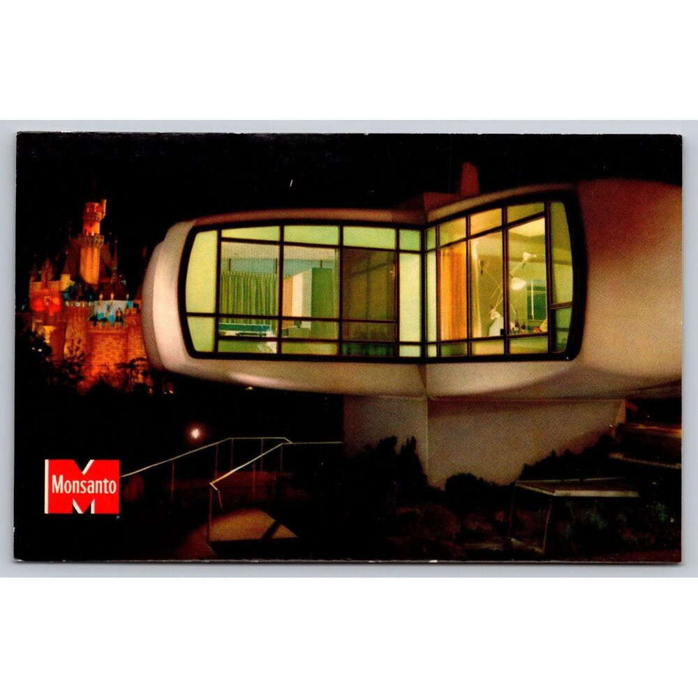 Vintage Disneyland Monsanto Home of the Future Postcard 1950s 60s Tomorrowland